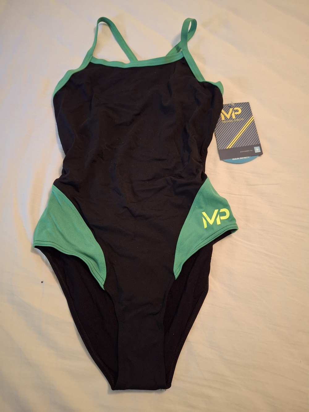 Women’s Black & Green One-Piece Swimsuit